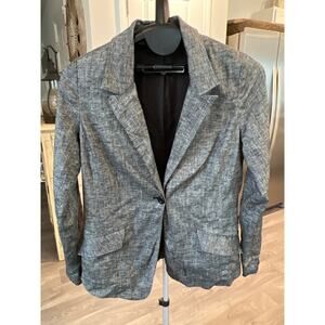 Isda & Co size medium gray linen blend blazer jacket